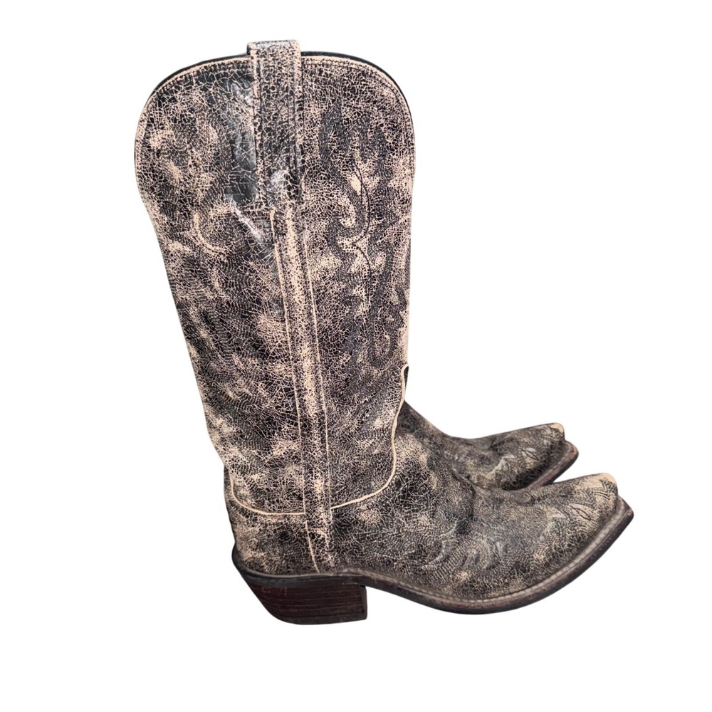 1883 by Lucchese Distressed Crackle Leather Western Cowboy Boots 6.5 B - Picture 5 of 9